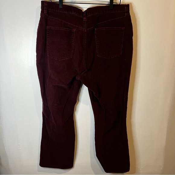 Women’s | L.L. Bean Burgundy Corduroy Bootcut Jeans | Size 20 Petite - Picture 5 of 10